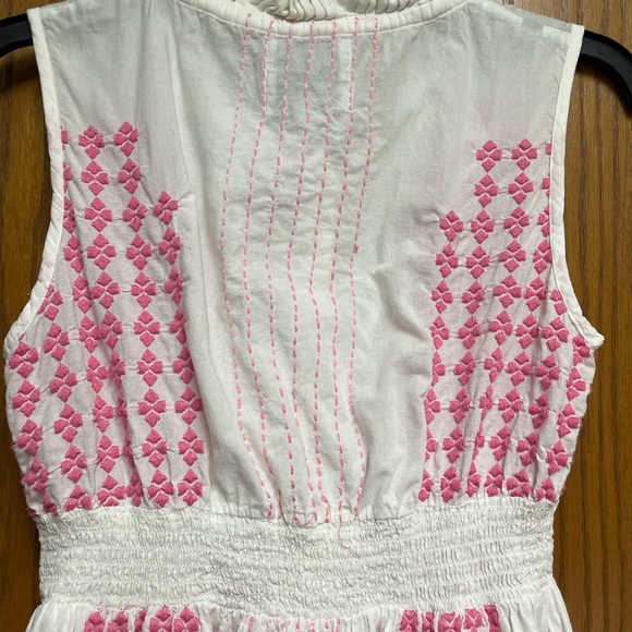 AREA White and Pink EmbroideredSleeveless Dress Size S - Picture 14 of 16